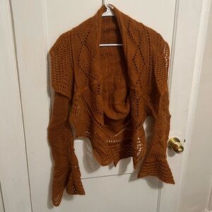 Pois made in Italy knitted burnt orange cardigan